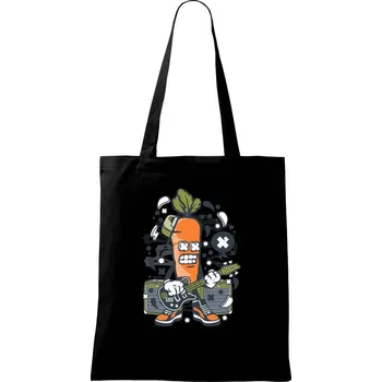 Rocková mrkev - Taška bavlněná - 42 x 38 cm ( Černá )