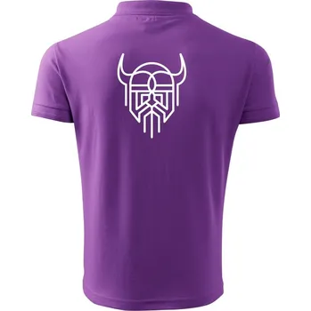 Pánská košile Viking logo - Polokošile pánská Pique Polo 203 - L ( Fialová )
