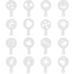 APT AG514B šablony na zdobení kávy 16 ks