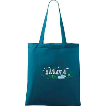Řeka Sázava - Taška bavlněná - 42 x 38 cm ( Petrolejová )