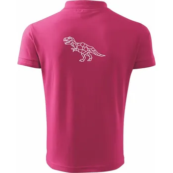 Pánská košile Tyranosaurus geometrie - Polokošile pánská Pique Polo 203 - 2XL ( Purpurová )