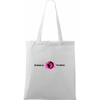 Nákupní taška Andílek? Už dávno ne! - Taška bavlněná - 42 x 38 cm ( Bílá )