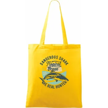 Dangerous Shark - Taška bavlněná - 42 x 38 cm ( Žlutá )