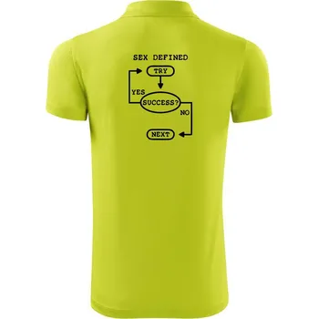 Pánská košile Sex diagram - Polokošile Victory sportovní (dresovina) - S ( Limetková )