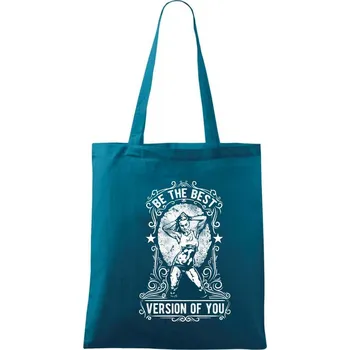 The Best Version Of You - Taška bavlněná - 42 x 38 cm ( Petrolejová )