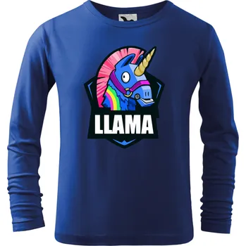 Dětské tričko Fortnite LLAMA s dlouhým rukávem modré