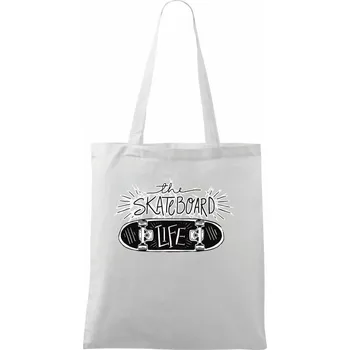 The skateboard life - Taška bavlněná - 42 x 38 cm ( Bílá )