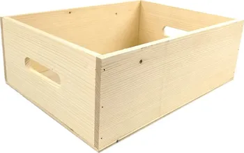 Úložný box Amadea Dřevěná bedýnka z masivního dřeva 15 l smrk