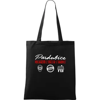 Pardubice město s tradicí - Taška bavlněná - 42 x 38 cm ( Černá )