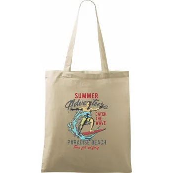 Nákupní taška Summer adventure Catch the Wave - Taška bavlněná - 42 x 38 cm ( Naturální )