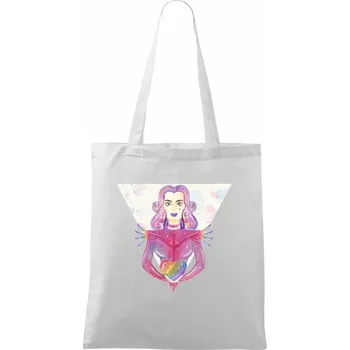 Nákupní taška Pride múza - Taška bavlněná - 42 x 38 cm ( Bílá )