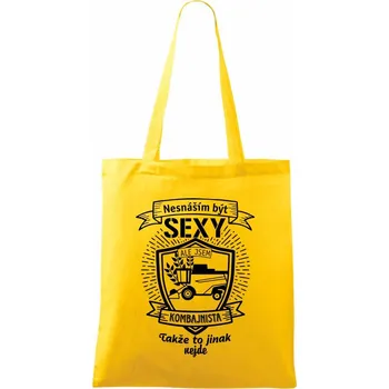 Nesnáším být sexy - Kombajnista, Kombajnistka - Taška bavlněná - 42 x 38 cm ( Žlutá )