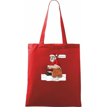 Santa na komíně (Hana-creative) - Taška bavlněná - 42 x 38 cm ( Červená )
