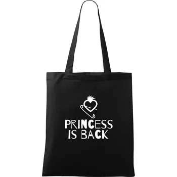 Princess is back punk - Taška bavlněná - 42 x 38 cm ( Černá )