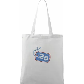 20 na krku - Taška bavlněná - 42 x 38 cm ( Bílá )