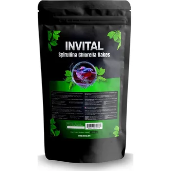 Krmivo pro rybičky INVITAL Spirullina Chlorella flakes 1000 ml vločky