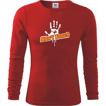 Chlapecké tričko Don't touch - Triko dětské Long Sleeve - 146 cm/10 let ( Červená )