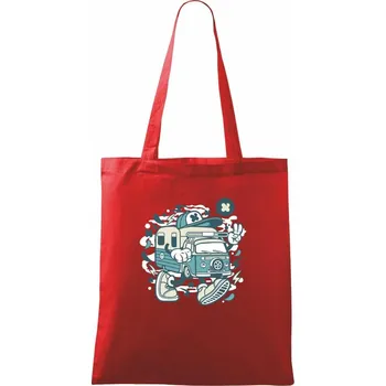 Nákupní taška Obytňákovi - Taška bavlněná - 42 x 38 cm ( Červená )