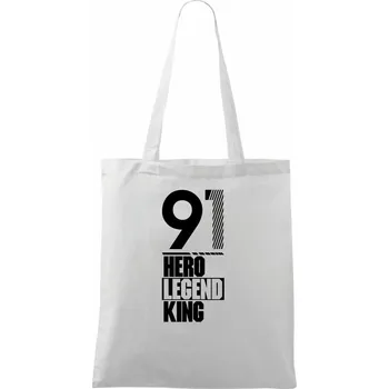 Hero, Legend, King x Queen 1991 - Taška bavlněná - 42 x 38 cm ( Bílá )