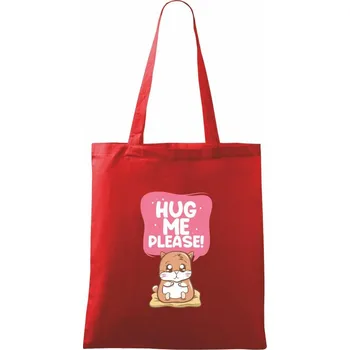 Nákupní taška Morče - hug me please - Taška bavlněná - 42 x 38 cm ( Červená )