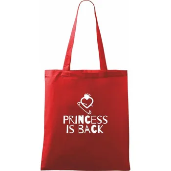 Nákupní taška Princess is back punk - Taška bavlněná - 42 x 38 cm ( Červená )