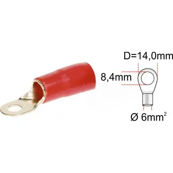 Kabelové oko Kabelové oko ACV 30.4700-46 (1 ks) červená