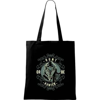 Hunt or Be Hunted tiger - Taška bavlněná - 42 x 38 cm ( Černá )