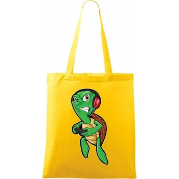 Želva pařmen - Taška bavlněná - 42 x 38 cm ( Žlutá )