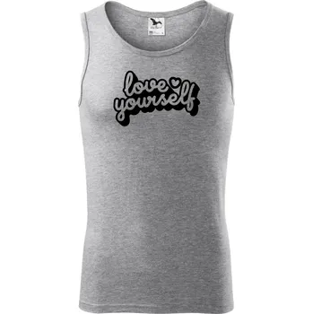 Love Yourself - Tílko pánské Core - XL ( Tmavě šedý melír )