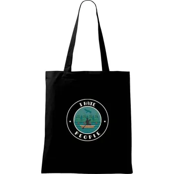 I hate people - kanoe - Taška bavlněná - 42 x 38 cm ( Černá )
