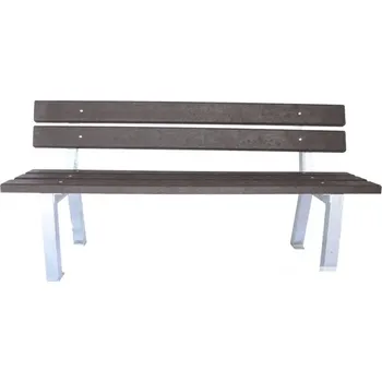 Zahradní lavice HTI Lavička Antivandal s plastem KA-R1002 Délka latí: 1500 mm, Typ ukotvení: dlouhé (k zabetonování), Barva konstrukce: šedá komaxit (RAL 7016)