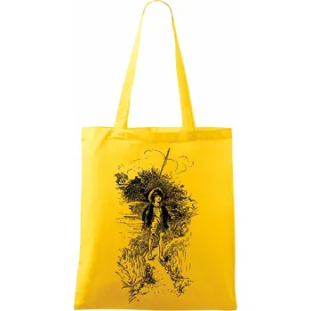 Kreslený kluk s prutem - Taška bavlněná - 42 x 38 cm ( Žlutá )