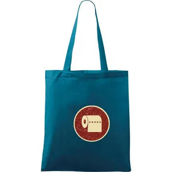 Toaletní papír - Taška bavlněná - 42 x 38 cm ( Petrolejová )