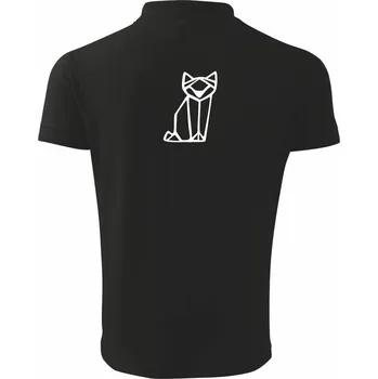 Pánská košile Geometrire - liška - Polokošile pánská Pique Polo 203 - 3XL ( Černá )