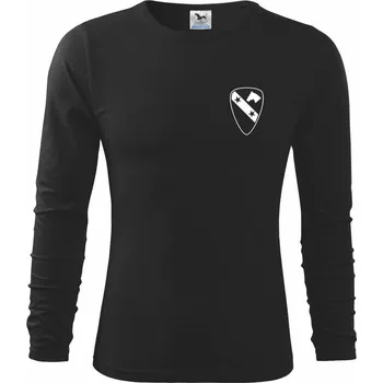 Chlapecké tričko 1st Cavalry Division hvězdy prsa - Triko dětské Long Sleeve - 122 cm/6 let ( Černá )