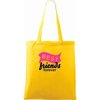 Best friends stuha - vlna - Taška bavlněná - 42 x 38 cm ( Žlutá )