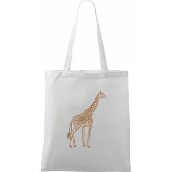 Žirafa stojící - Taška bavlněná - 42 x 38 cm ( Bílá )