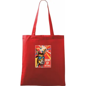 Nákupní taška Drink up bitches - Taška bavlněná - 42 x 38 cm ( Červená )