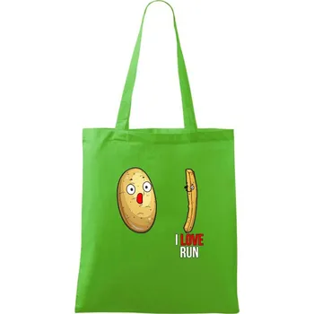 Nákupní taška Brambory I love run - Taška bavlněná - 42 x 38 cm ( Apple Green )