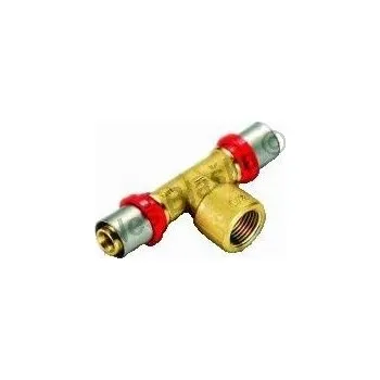 Fitinka TIEMME - Itálie | Lisovací T-kus vnitřní závit, PRESS (pro PEX-AL, plastohliníkové trubky) - 16x1/2"x16 TM1659