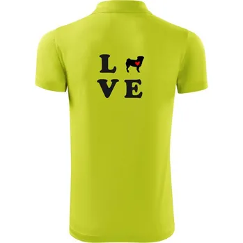 Pánská košile Mops love - Polokošile Victory sportovní (dresovina) - XL ( Limetková )