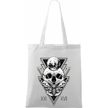 Lebka mystická - Taška bavlněná - 42 x 38 cm ( Bílá )