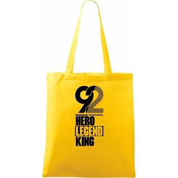 Hero, Legend, King x Queen 1992 - Taška bavlněná - 42 x 38 cm ( Žlutá )