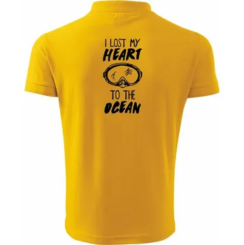 Pánská košile I lost my heart to the ocean - Polokošile pánská Pique Polo 203 - 3XL ( Žlutá )
