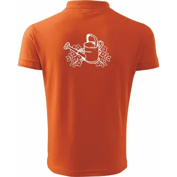 Pánská košile Konev a květiny - Polokošile pánská Pique Polo 203 - 3XL ( Oranžová )