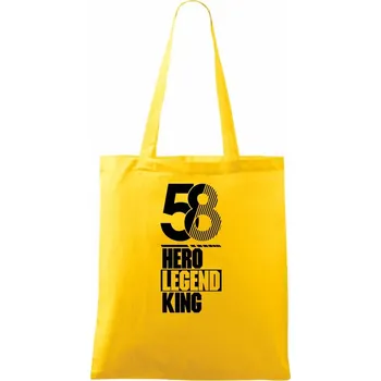 Nákupní taška Hero, Legend, King x Queen 1958 - Taška bavlněná - 42 x 38 cm ( Žlutá )