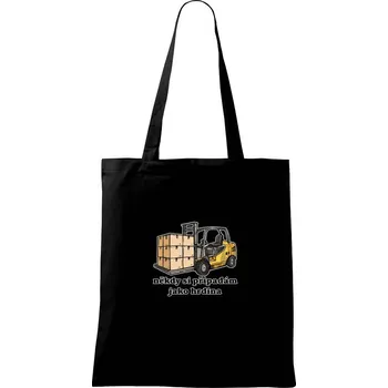 Nákupní taška Někdy si připadám jako hrdina ještěrka - Taška bavlněná - 42 x 38 cm ( Černá )