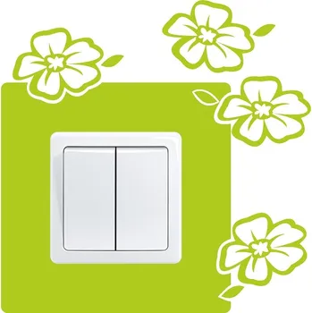 Samolepící dekorace Samolepka pod vypínač Květiny malé (samolepka na zeď)