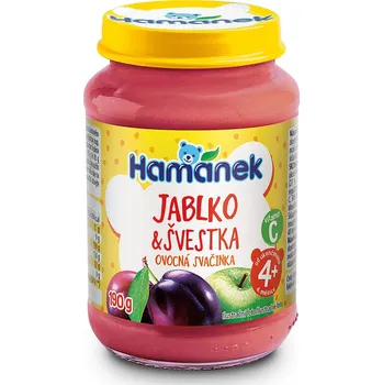Dětská výživa HAMÁNEK Kojenecká výživa švestka s jablky 4m+ 190&nbsp;g