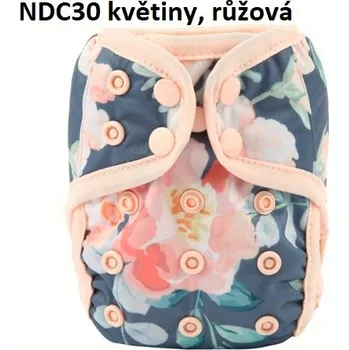 Plenkové kalhoty Svrchní plenkové nepromokavé kalhotky na patentky Motiv: NDC30 květiny, růžová